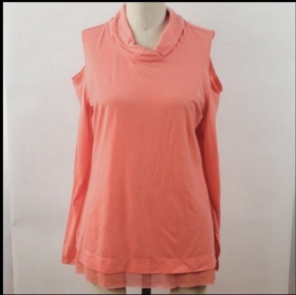 NANETTE LEPORE Coral Blouse Shirt Size Medium